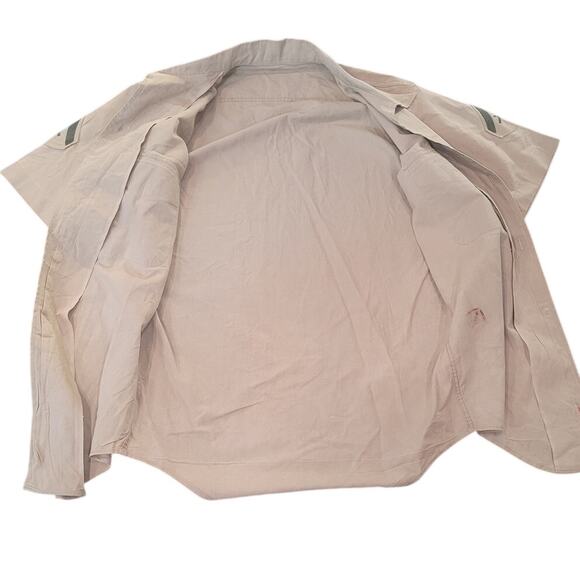 Korean War Era Military Lance Corporal Khaki Service Shirt, S/S, Small, 14½ Neck - Picture 2 of 8